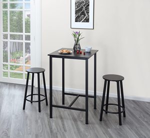 Juego de Mesa de Bar, Mesa Alta de Pub de 23.6 Pulgadas, Mesa Cuadrada de Bar, Mesa de Bar con Taburetes, Juego de Mesa Pequeña para Cocina para 2 Personas - Product Image 1