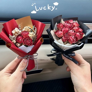 Mini bouquet <span class=keywords><strong>de</strong></span> roses séchées faites à la main <span class=keywords><strong>de</strong></span> 12 cm, fleurs séchées, cadeaux souvenirs DIY pour fille, pour étudiante, décorations pour la Saint-Valentin - Product Image 1