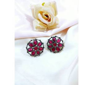 Pendientes de aro chapados en oro con piedras de Color plateado elegante, joyería de moda para mujer, ropa de fiesta informal, Material plástico - Product Image 2