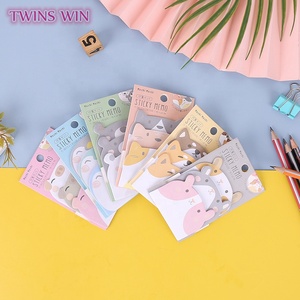 Bloc-notes adhésifs créatifs <span class=keywords><strong>en</strong></span> forme d'animaux de dessin animé, durables, portables, mini, personnalisés, papeterie créative, ensemble de blocs-notes adhésifs pour étudiants - Product Image 2