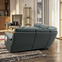 Ensemble de canapés inclinables en cuir moderne - Design luxueux et confortable pour appartement et bureau à domicile, meubles de salon