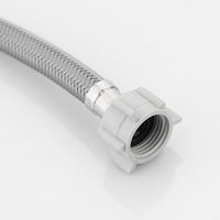 Tuyau tressé en PET 14,5 mm 1/2 femelle x 1/2 femelle, connecteur flexible pour robinet d'alimentation en eau, tuyau haute pression pour cuisine et salle de bain