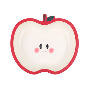 Wuhe Apple-Shaped Fruit Plate Food Grade Melamine Cute Cartoon Design For Party Snacks And Fruits - Product Image 2