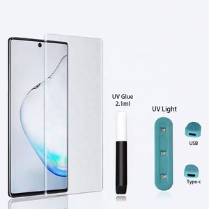 Protection d'écran en verre trempé liquide 3D incurvé de qualité AAA avec colle intégrale et lampe UV pour Samsung Galaxy S23/S22 Plus/S24 Ultra - Product Image 1
