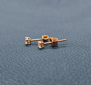 14K Gold Women's Trendy Lab Grown Diamond Bezel Setting <b>Earrings</b> | Handmade <b>Fine</b> Jewelry | RIZTA JEWELS Gift & Party Occasion - Product Image 3