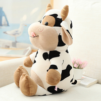 Vente chaude de haute qualité, peluche vache douce de 30 cm, jouet en peluche vache mignon, peluche vache