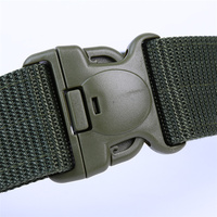 Ceinture Tactique Molle en Nylon Oxford Noire pour Homme avec Boucle en Plastique, Équipement de Défense Personnelle de Sécurité