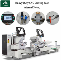 Machine de découpe CNC en aluminium robuste OUWO pour la fabrication de fenêtres et de portes en aluminium à 45 et 90 degrés, scie à onglet