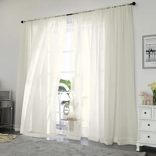 OWENIE white extra long backdrop sheer curtains for wedding event party curtains drapes