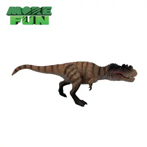 Thực tế hành động khủng long hình nhựa đồ chơi chơi ceratosaurus nâu với miệng di chuyển