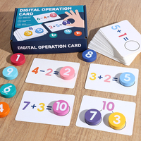 Jeu de jouets Montessori pour l'éducation précoce : Ensemble de dix cadres pour l'addition et la soustraction, matériel mathématique pour enfants