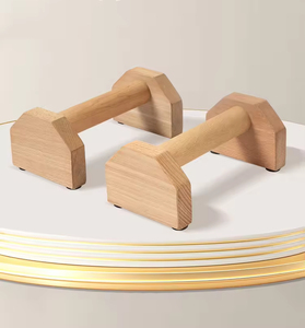 家庭用フィットネスブラケット用の共同フレンドリーなブナウッド体操装置逆立ちおよびプッシュアップエクササイズ用のディップスタンド - Product Image 3