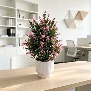 Planta Artificial de Bonsái de Lavanda de 30 cm de Alto, Estilo Nórdico Rosa, Decoración de Escritorio para el Hogar, Oficina, Sala de Estar, Interior, Vegetación - Product Image 1