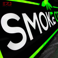 Enseignes Lumineuses EZD Sur Mesure pour Smoke Shop, Lettres Boîtiers LED 3D, Logo Métal 3D, Panneau d'Affichage Extérieur