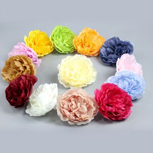 <b>Peony</b> Layered <b>Artificial</b> Flower Head 10cm Silk Flower DIY Hair Accessory Craft Supply Home Decor Photography Props - Product Image 3