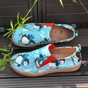 2025 xu hướng thời trang mới Giày vải cho phụ nữ nhà máy bán buôn giản dị thoải mái <span class=keywords><strong>calico</strong></span> Slip-On đóng cửa Trọng lượng nhẹ - Product Image 4