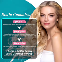 Gummies à la biotine extra forte 10000 mcg pour la croissance des cheveux, de la peau et des ongles, soutien à la peau éclatante, complément vitaminique végétalien pour adultes