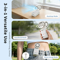 El Mejor Ventilador de Mano Mini Recargable por USB, Pequeño Ventilador Electrónico de Regalo, Ventilador Turbo Personal Portátil de Alta Velocidad con Placas de Enfriamiento