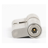 Cylindre de serrure cylindrique CRAT anti-perçage en acier inoxydable 70 mm sans clé argenté pour déverrouillage électronique