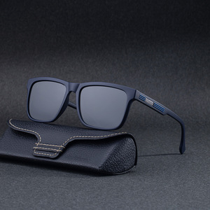 Gafas de sol polarizadas cuadradas Lifeguard para hombre, UV400, montura de PC, lentes TAC, negras, estilo para conducir al aire libre - Product Image 4