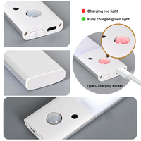 Iluminación interior recargable magnética 3CCT PIR Sensor de movimiento lámpara de noche retroiluminada inundación Led gabinete luz para cocina dormitorio pared