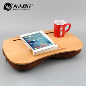 Mesa de bambú Samexi con bandeja acolchada, soporte portátil para computadora portátil para uso junto a la cama - Product Image 5