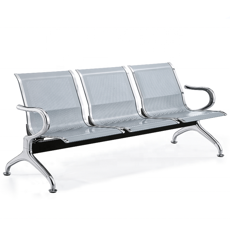 Modern Public Waiting Area Chair Stainless