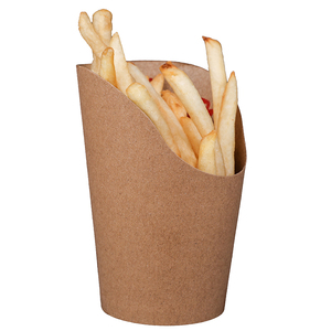 Caja <span class=keywords><strong>de</strong></span> Papel Kraft Marrón Ecológica y Reciclable para Papas Fritas, Vaso <span class=keywords><strong>de</strong></span> Papel con Tapa Inclinada para Papas Fritas, para Restaurantes <span class=keywords><strong>de</strong></span> Hamburguesas, Suministro al por Mayor - Product Image 4