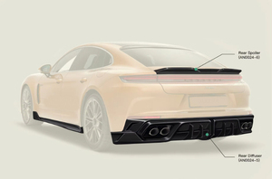 Pieza de automóvil de fibra de carbono seca para Porsche Panamera Upgrade <span class=keywords><strong>Aulen</strong></span> Design Body Kit Front Lip Rear Difusor Side SkirtsTuning Aero - Product Image 6