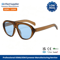 Lunettes de soleil pilote grand format à logo personnalisé, prix d'usine, monture à motifs uniques, verres teintés rétro pour boutiques