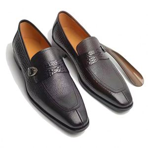 Zapatos Formales de Hombre Otoño 2025 de Piel Genuina de Vacuno, Ideales para Traje de Negocios, Boda, con Aumento de Altura, Estilo Slip-On, a la Moda - Product Image 6