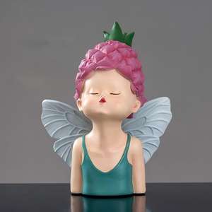 Handbemalte Kunstfigur Engel Mode TV/Film Charakter Harz Ananas-Elfen-Figur für Chinesisches Neujahr Muttertag Kreativ - Product Image 5