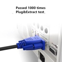 Câble d'extension VGA Premium 1,8 m Mâle-Mâle avec Verrous à Vis, Câble VGA vers VGA 3+6 Coaxial Blindé pour Écran LCD LED