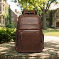 Tas Ransel Kulit PU Baru dengan Kapasitas Besar untuk Pria, Tas Ransel Desainer untuk Mahasiswa, Tas Komputer, Tas Perjalanan Bisnis