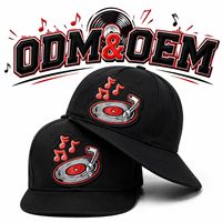 Casquette Snapback Unisexe en Coton à Six Panneaux avec Patch Brodé Personnalisé, Visière Plate, Style Rétro, pour Concerts, Musique Quotidienne, Amateurs de Musique, Extérieur