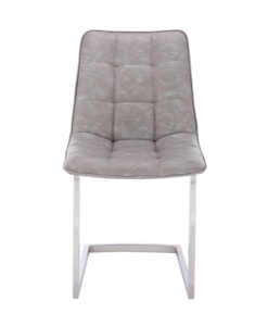 Prezzo a buon mercato mobili per la casa su misura moderna in pelle schiena alta struttura in metallo grigio <span class=keywords><strong>tessuto</strong></span> sedia da pranzo - Product Image 2