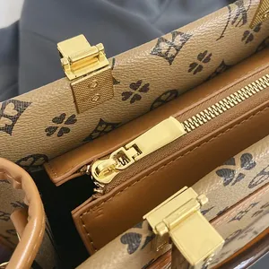 Borsa Tote Casual da Donna 2025 di Tendenza, Lussuosa con Stampa Retrò, Chiusura a Cerniera, Fodera Impermeabile in Poliestere - Product Image 2