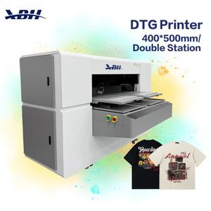 Imprimante DTG double station haute vitesse 400x500mm avec 4 têtes d'impression I3200, garantie 1 an, machine neuve, sortie stable - Product Image 1