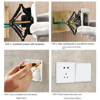 Outil de réparation pour boîtier de prise murale encastrée KESHIQI type 86 avec vis de réglage en plastique et tige de support pour interrupteur mural