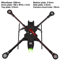 Offres Spéciales : Kit de Châssis de Drone en Fibre de Carbone 13 et 15 Pouces (520 mm) – Accessoires DIY pour Drones de Course