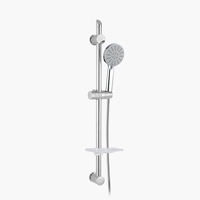 Acier inoxydable chromé 201 colonne de pluie exposée barre coulissante ensemble de douche pour salle de bain