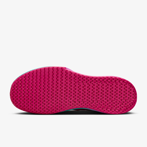 Chaussures de tennis fuchsia vif, empeigne en mesh respirant, semelle intermédiaire dégradée, antidérapantes, résistantes à l'usure, à lacets, pour le court. - Product Image 2