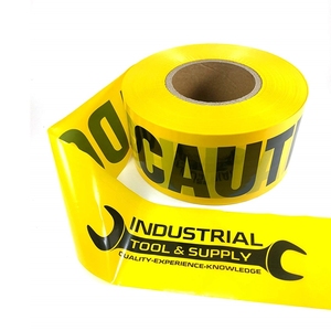 Bright Yellow PE Film High Toughness Caution Waning Barrier Tape