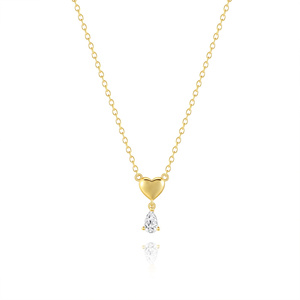 Collier ras du cou élégant en argent sterling S925 doré, bijoux minimalistes pour un usage quotidien, design simple et élégant pour femmes - Product Image 1