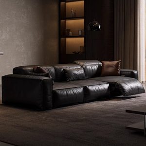 Recommandation Premium : Canapé Multifonctionnel en Cuir Véritable au Design Minimaliste et Lignes Épurées – Projet Personnalisé - Product Image 1