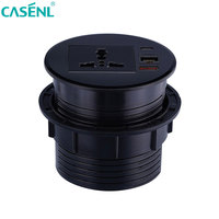 Prise murale encastrée avec USB Type-C pour bureau, charge rapide PD 65W, échantillon OEM, commande en gros