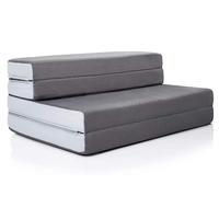 Matelas orthopédique en mousse 4 couches, taille Queen, design moderne, tissu microfibre confortable, facile à nettoyer, compressé sous vide, pour chambre à coucher