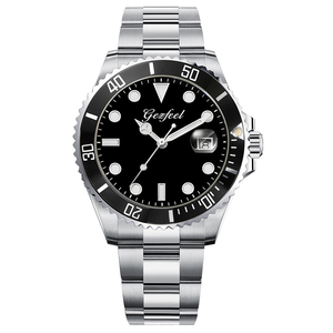 Montre à quartz pour homme en acier inoxydable avec lunette en aluminium, cadran lumineux et étanchéité quotidienne - Product Image 5