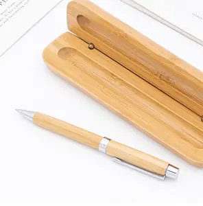 Custom Laser Engrave Bamboo Ball Pen Set With Bamboo or Wooden Box