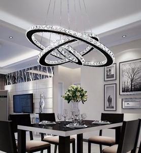 حار بيع Led جولة كريستال دائرة حلقة الثريا قلادة مصباح أضواء لغرفة المعيشة فندق مطعم مصابيح تعليق للزينة - Product Image 2